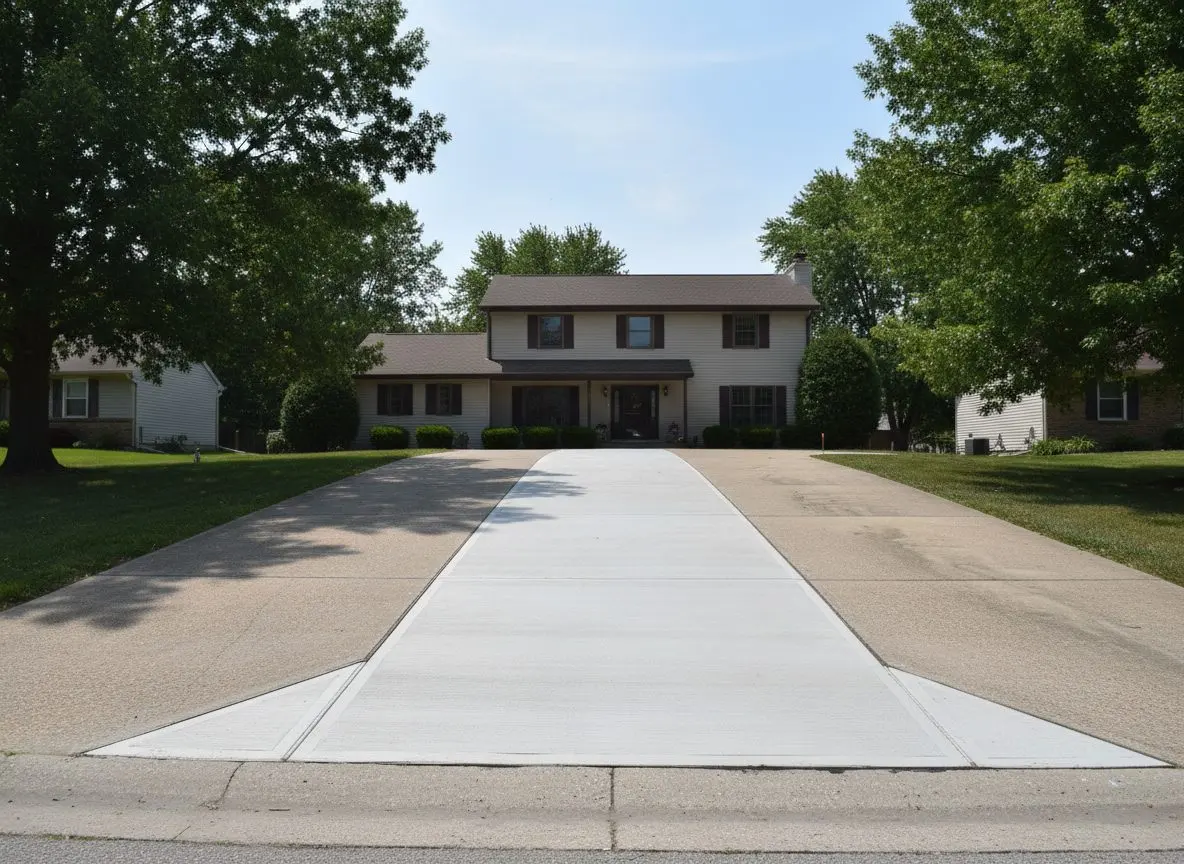 Full driveway section replacement in Downs